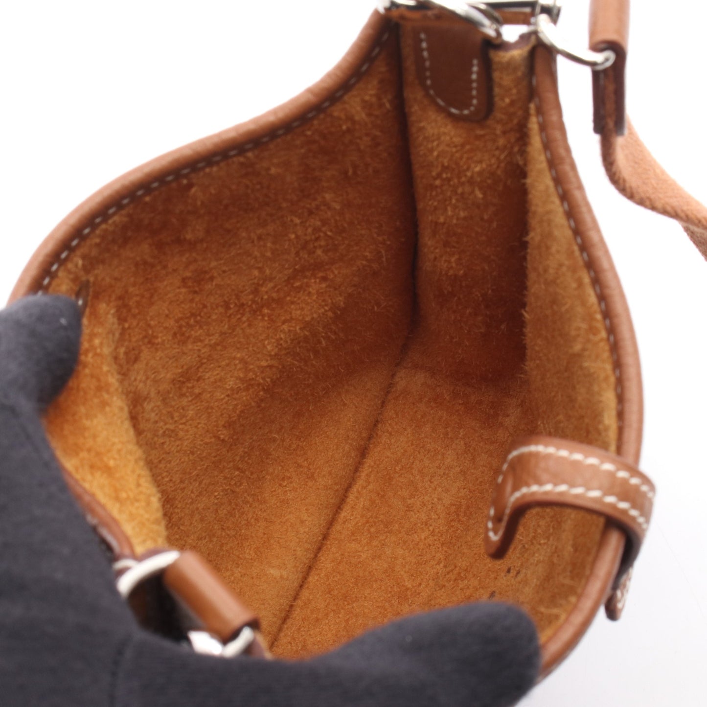 エヴリンTPM ゴールド ショルダーバッグ トリヨンクレマンス ブラウン シルバー金具 U刻印 エルメス バッグ HERMES