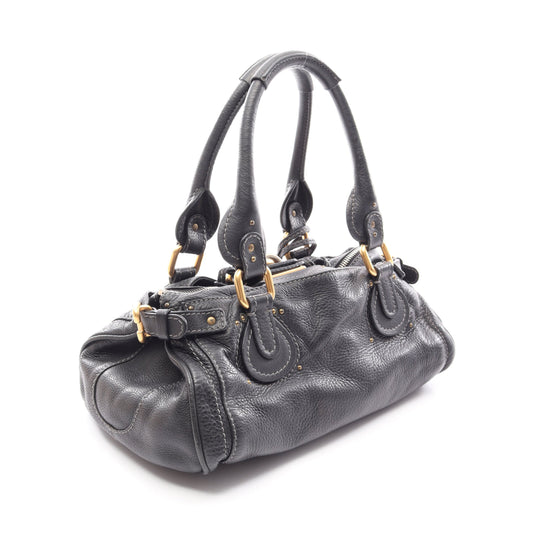 パディントン ハンドバッグ レザー ブラック クロエ バッグ Chloe