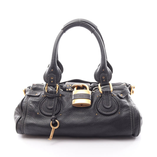 パディントン ハンドバッグ レザー ブラック クロエ バッグ Chloe