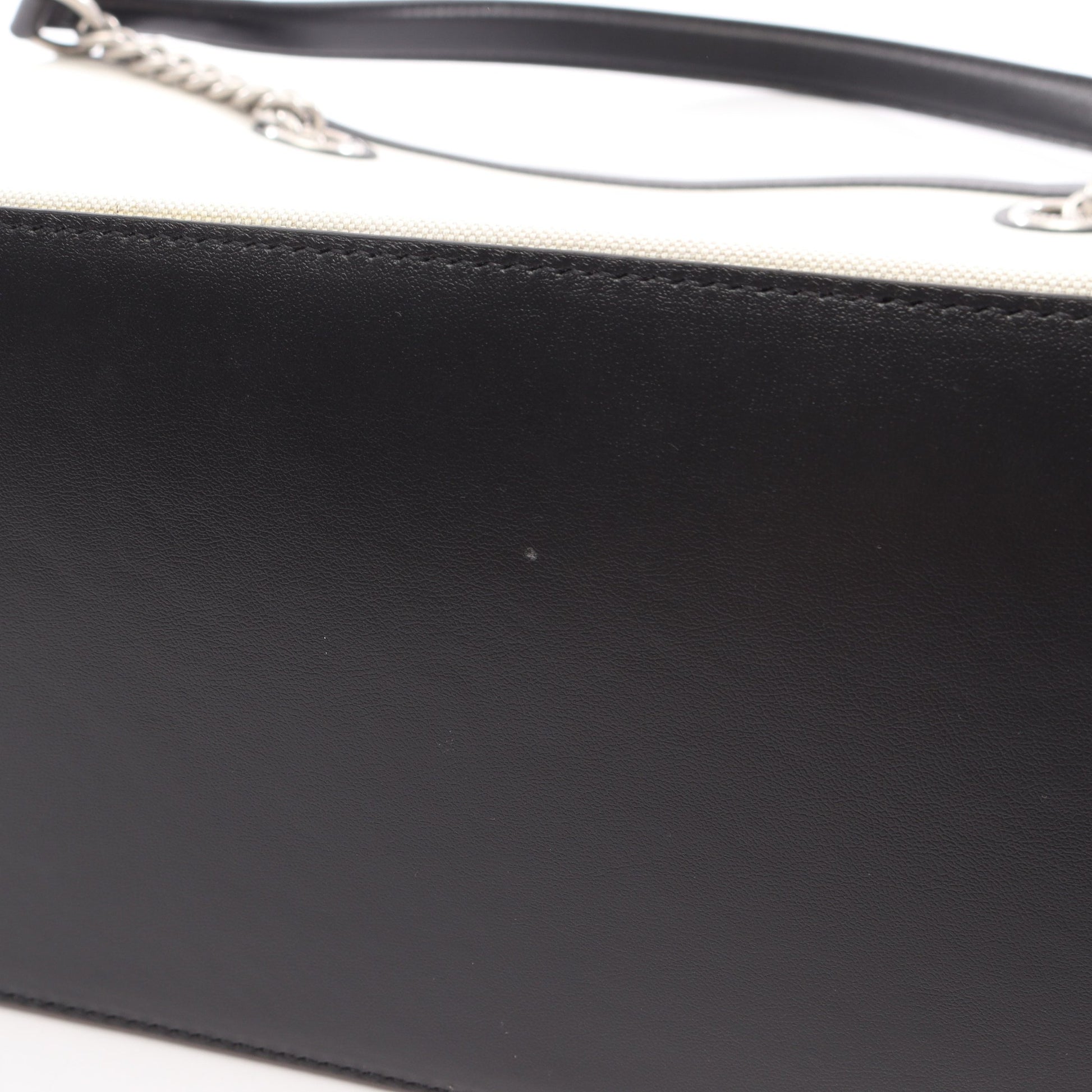 DUTY FREE TOTE M チェーンショルダーバッグ チェーントートバッグ キャンバス レザー ライトグレー ブラック バレンシアガ バッグ BALENCIAGA