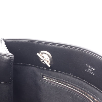 DUTY FREE TOTE M チェーンショルダーバッグ チェーントートバッグ キャンバス レザー ライトグレー ブラック バレンシアガ バッグ BALENCIAGA