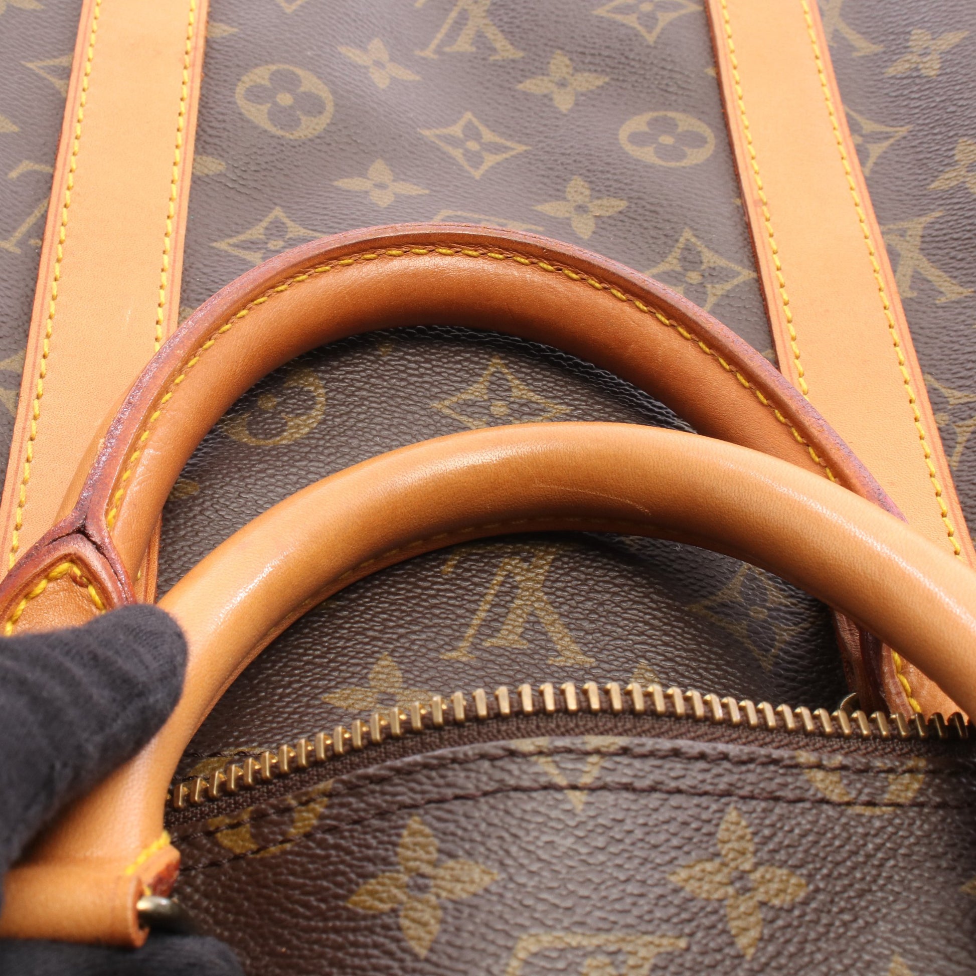 キーポル55 モノグラム ボストンバッグ PVC レザー ブラウン ルイヴィトン バッグ LOUIS VUITTON