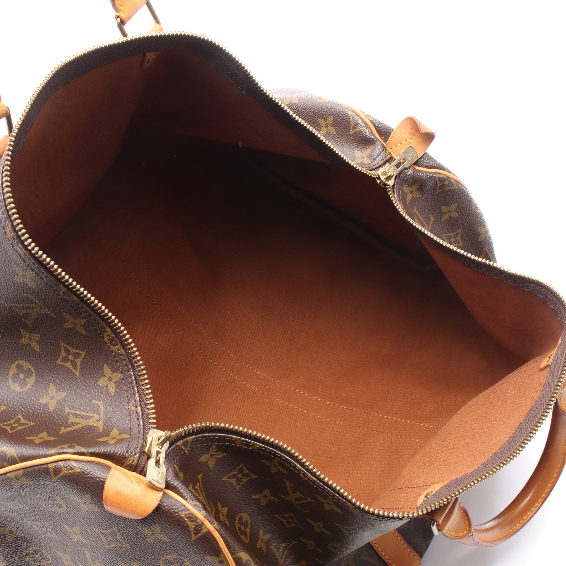キーポル55 モノグラム ボストンバッグ PVC レザー ブラウン ルイヴィトン バッグ LOUIS VUITTON