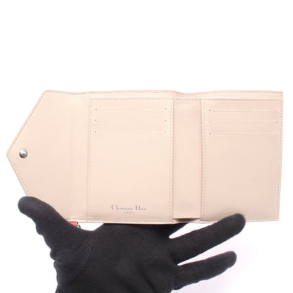 ディオリッシモ ネオンカラー 三つ折り財布 レザー ピンクレッド クリスチャンディオール 財布・小物 Christian Dior