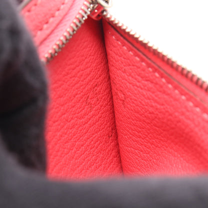 ベアンコンパクト ローズアザレ 二つ折り財布 シェーブル ピンク シルバー金具 D刻印 エルメス 財布・小物 HERMES
