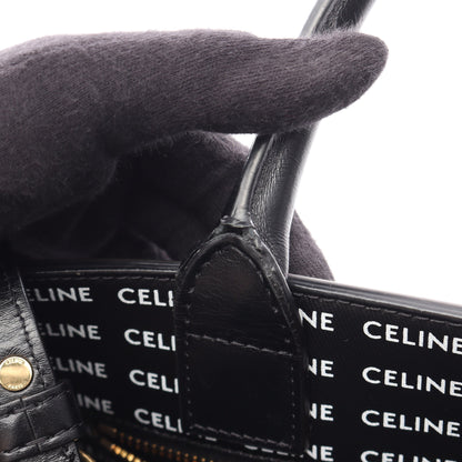 スモール バーティカル カバ トリオンフ 2WAY ハンドバッグ トートバッグ PVC レザー ブラック ホワイト セリーヌ バッグ CELINE