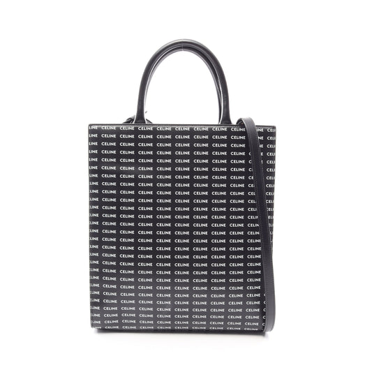 スモール バーティカル カバ トリオンフ 2WAY ハンドバッグ トートバッグ PVC レザー ブラック ホワイト セリーヌ バッグ CELINE