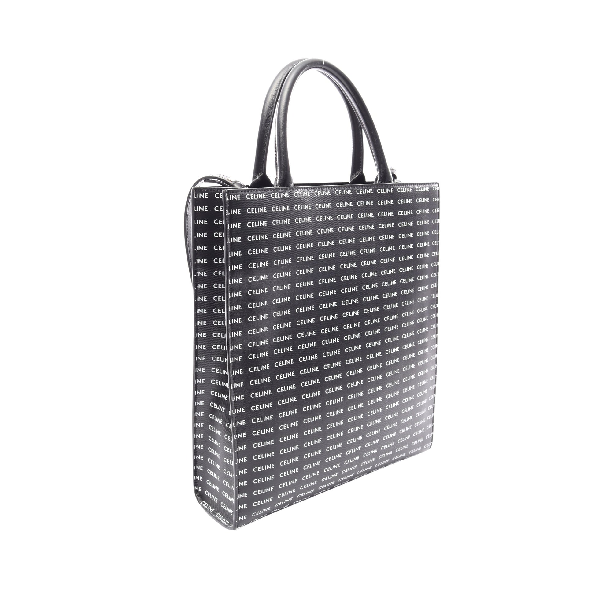 スモール バーティカル カバ トリオンフ 2WAY ハンドバッグ トートバッグ PVC レザー ブラック ホワイト セリーヌ バッグ CELINE