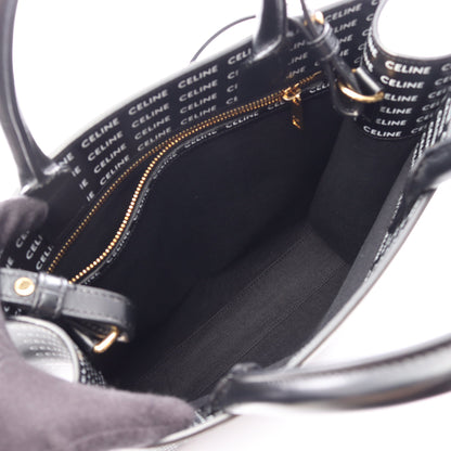 スモール バーティカル カバ トリオンフ 2WAY ハンドバッグ トートバッグ PVC レザー ブラック ホワイト セリーヌ バッグ CELINE