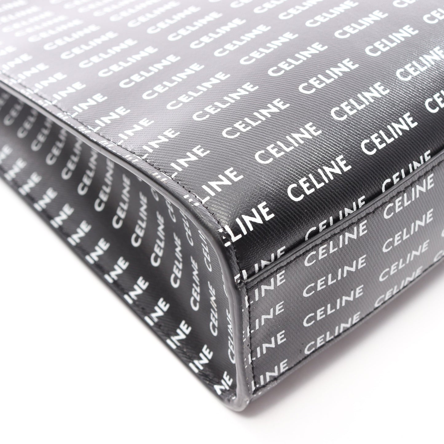 スモール バーティカル カバ トリオンフ 2WAY ハンドバッグ トートバッグ PVC レザー ブラック ホワイト セリーヌ バッグ CELINE