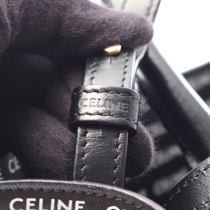 スモール バーティカル カバ トリオンフ 2WAY ハンドバッグ トートバッグ PVC レザー ブラック ホワイト セリーヌ バッグ CELINE
