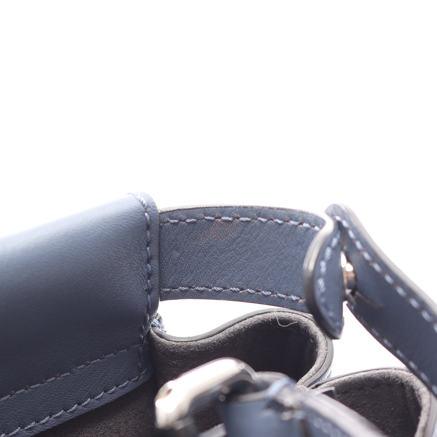 ピーカブー レギュラー 2WAY ハンドバッグ レザー ブルー フェンディ バッグ FENDI