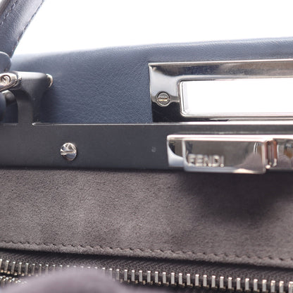 ピーカブー レギュラー 2WAY ハンドバッグ レザー ブルー フェンディ バッグ FENDI