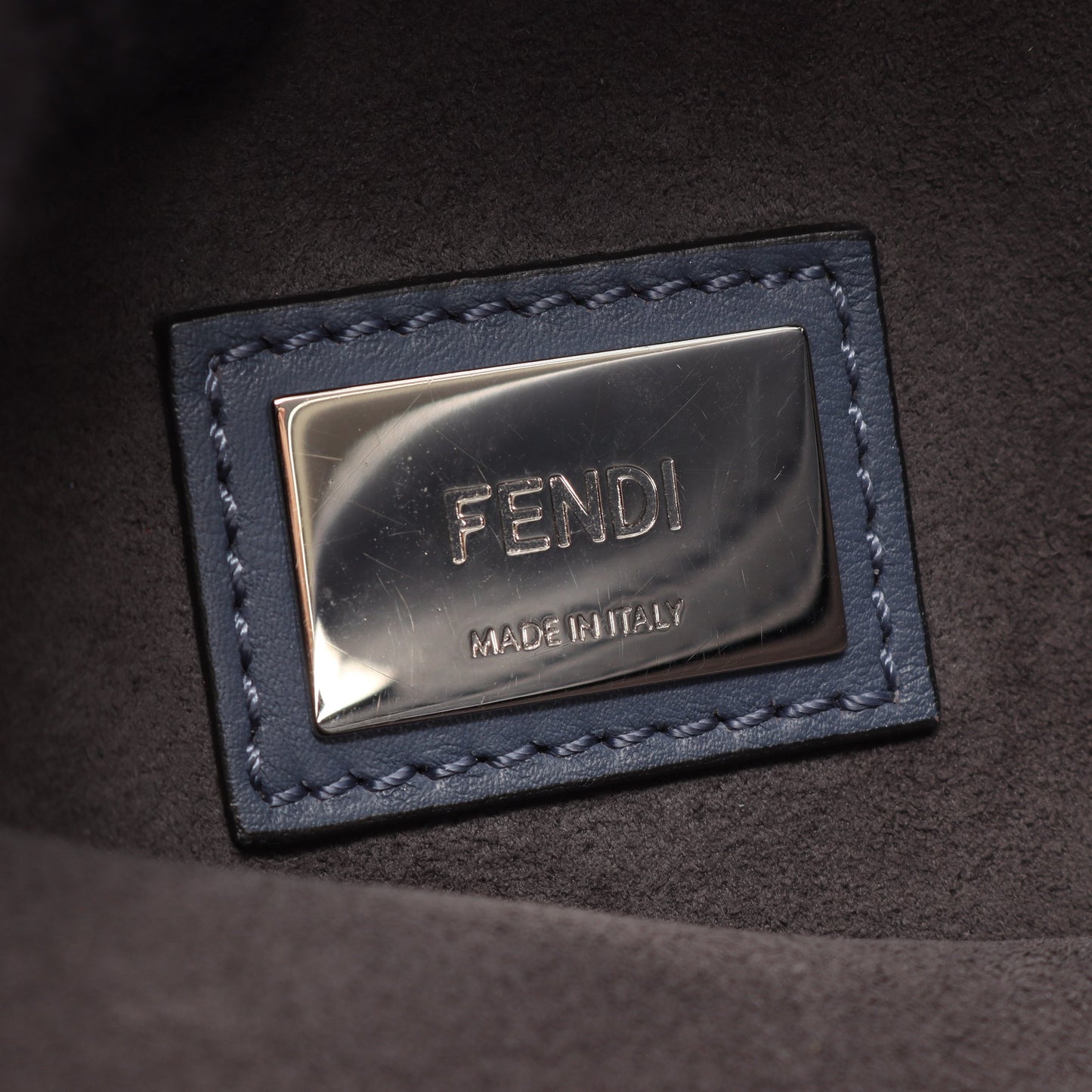 ピーカブー レギュラー 2WAY ハンドバッグ レザー ブルー フェンディ バッグ FENDI
