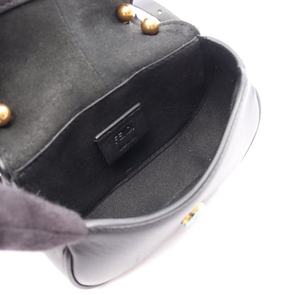 カモン ナノ ショルダーバッグ レザー ブラック フェンディ バッグ FENDI
