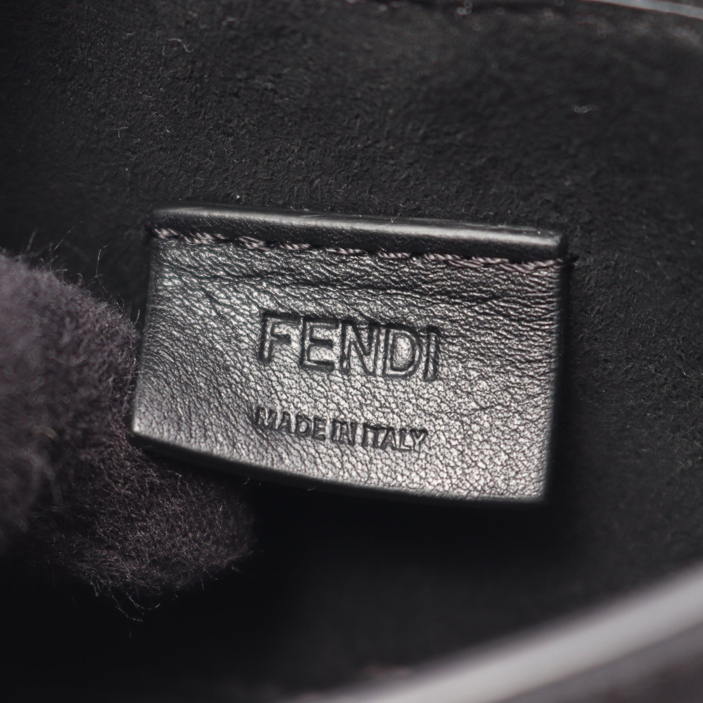 カモン ナノ ショルダーバッグ レザー ブラック フェンディ バッグ FENDI