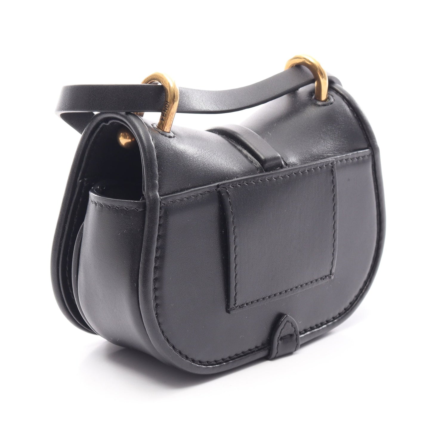 カモン ナノ ショルダーバッグ レザー ブラック フェンディ バッグ FENDI