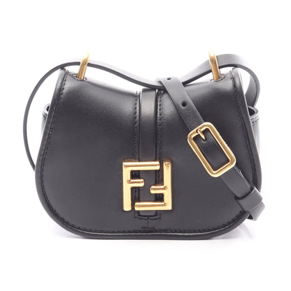 カモン ナノ ショルダーバッグ レザー ブラック フェンディ バッグ FENDI