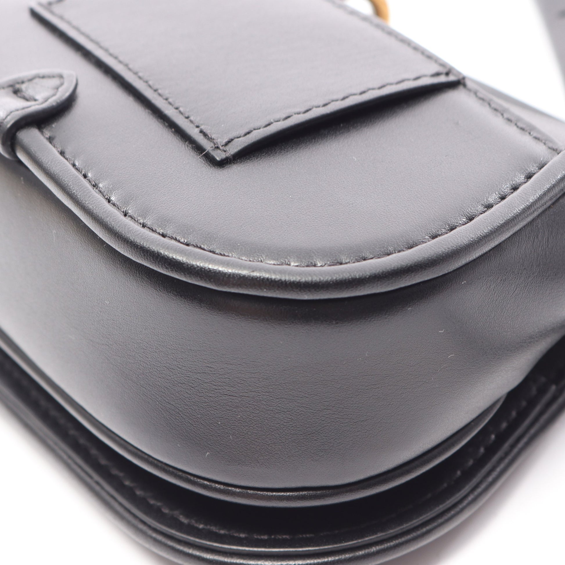 カモン ナノ ショルダーバッグ レザー ブラック フェンディ バッグ FENDI