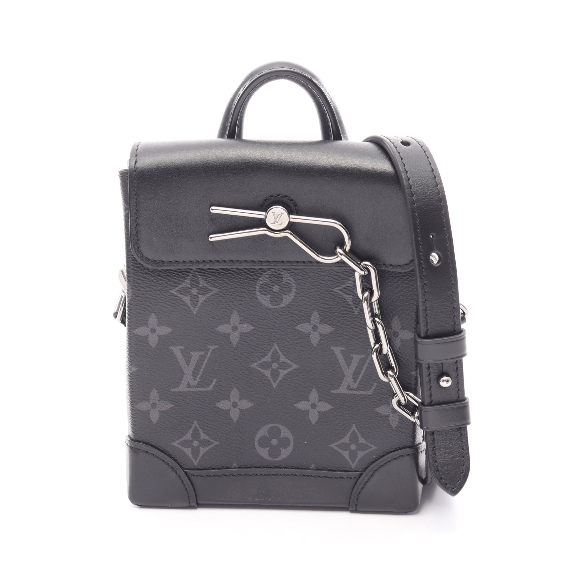 ナノ スチーマー モノグラムエクリプス 2WAY ショルダーバッグ PVC レザー ブラック ルイヴィトン バッグ LOUIS VUITTON