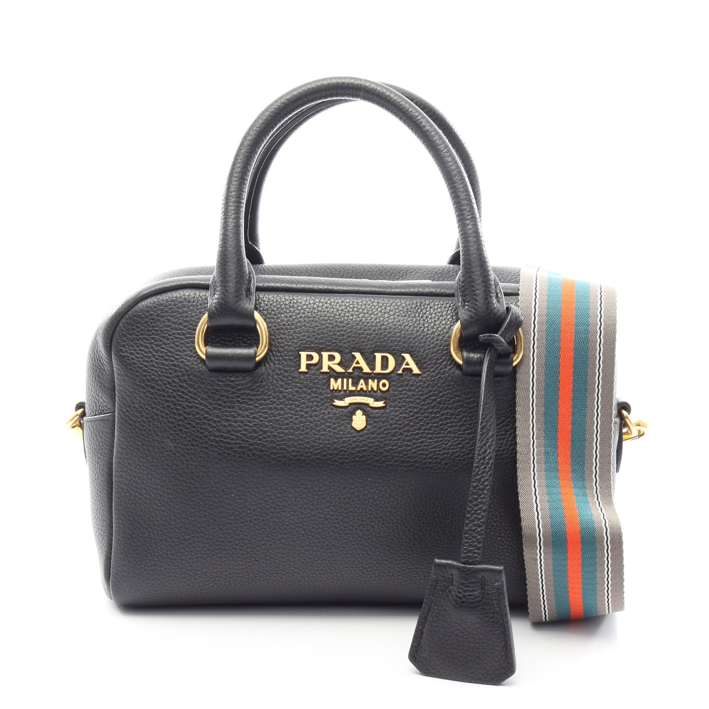 VITTELO PHENIX 2WAY ハンドバッグ レザー ブラック プラダ