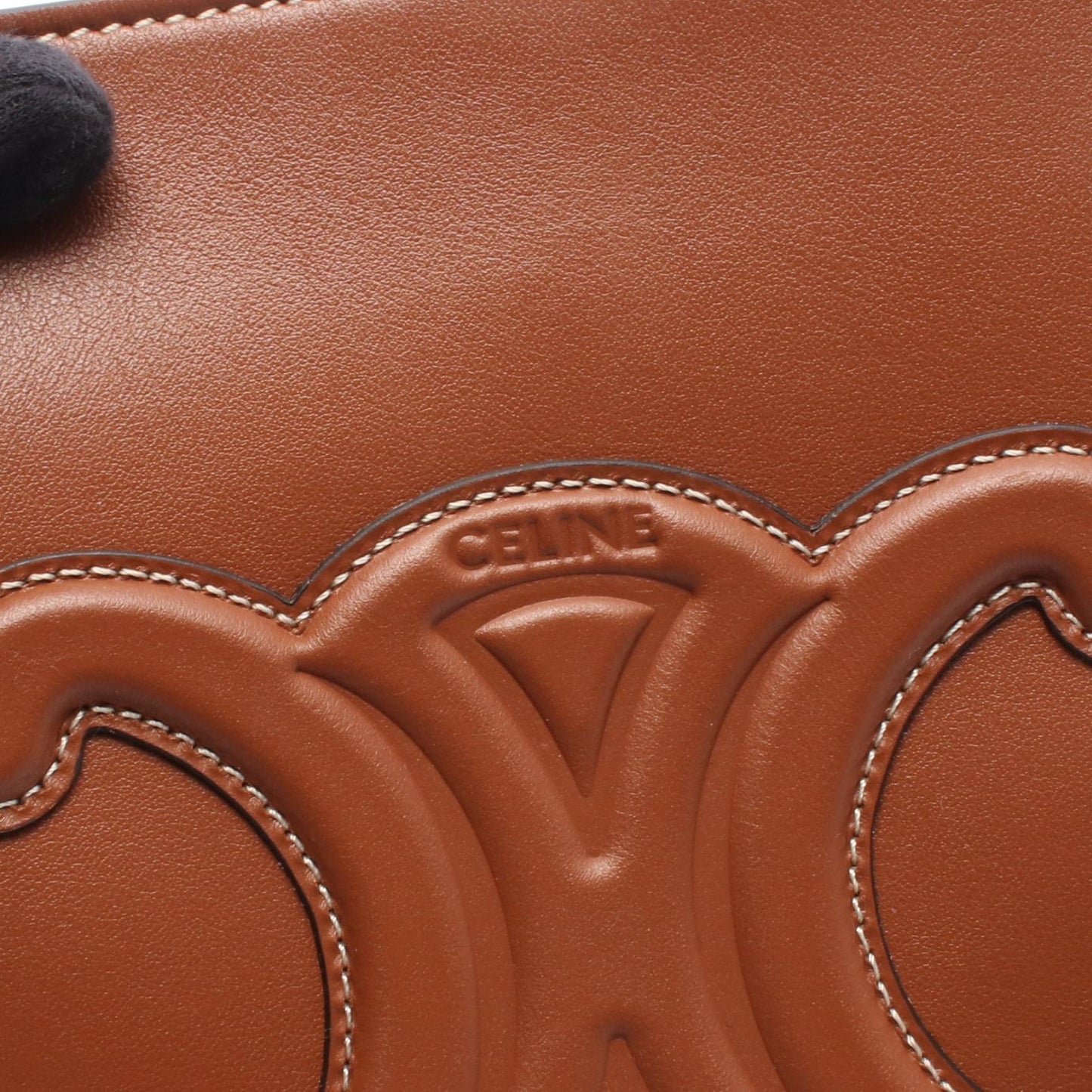 スモール バケット キュイル トリオンフ ショルダーバッグ レザー ブラウン セリーヌ バッグ CELINE