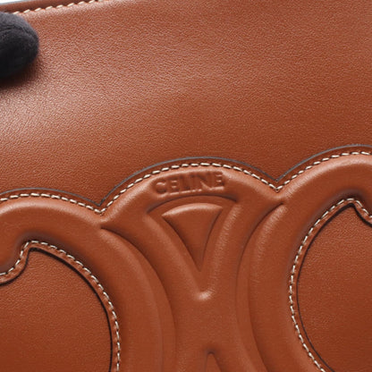 スモール バケット キュイル トリオンフ ショルダーバッグ レザー ブラウン セリーヌ バッグ CELINE