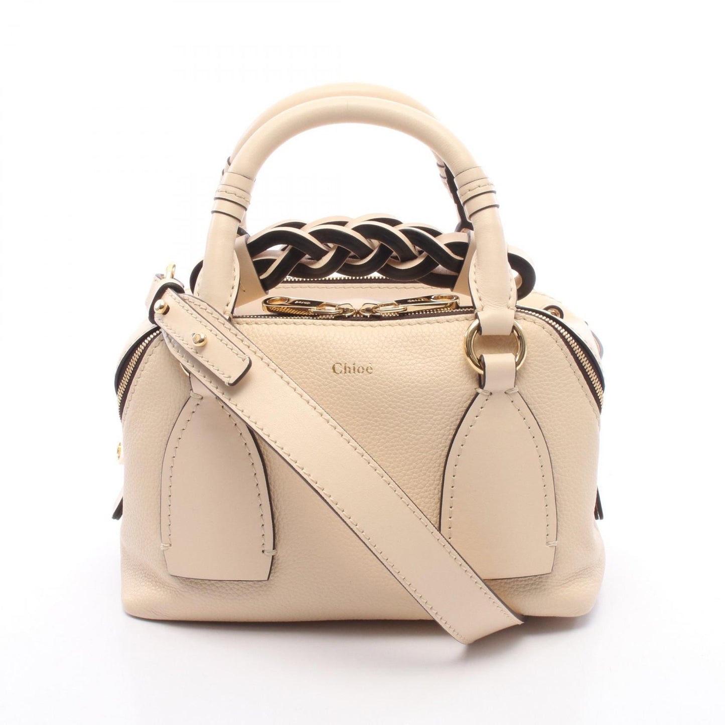 DARIA SMALL DAY BAG 2WAY ショルダーバッグ レザー ライトベージュ クロエ