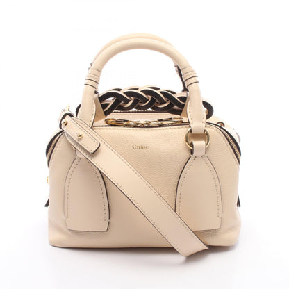 DARIA SMALL DAY BAG 2WAY ショルダーバッグ レザー ライトベージュ クロエ
