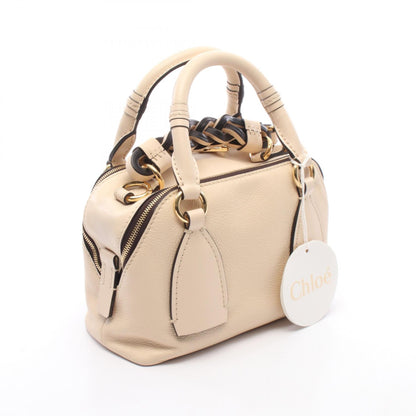 DARIA SMALL DAY BAG 2WAY ショルダーバッグ レザー ライトベージュ クロエ