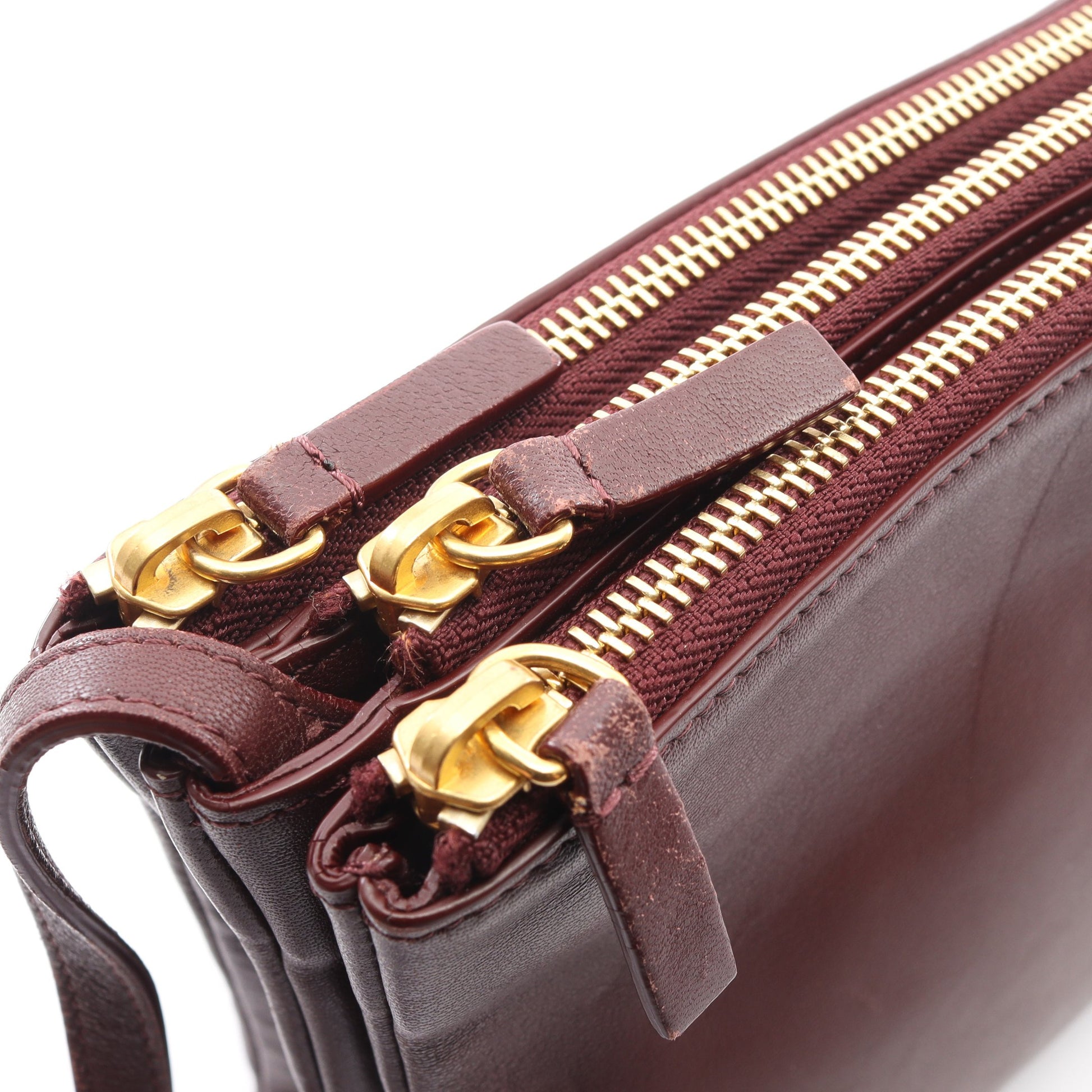 TRIO LARGE トリオ ラージ ショルダーバッグ レザー ボルドー セリーヌ バッグ CELINE