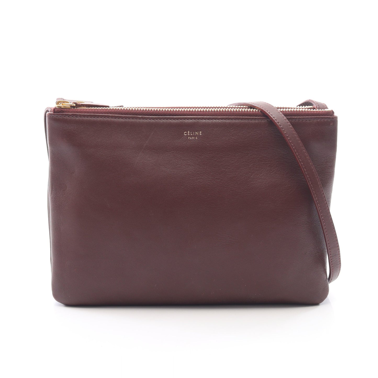 TRIO LARGE トリオ ラージ ショルダーバッグ レザー ボルドー セリーヌ バッグ CELINE