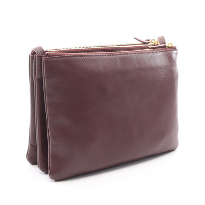 TRIO LARGE トリオ ラージ ショルダーバッグ レザー ボルドー セリーヌ バッグ CELINE