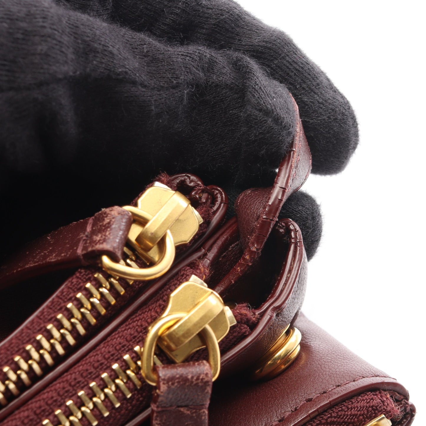 TRIO LARGE トリオ ラージ ショルダーバッグ レザー ボルドー セリーヌ バッグ CELINE