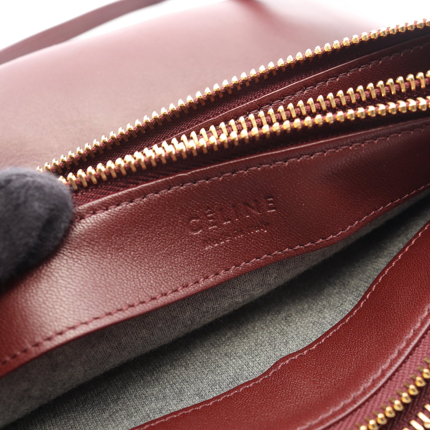 TRIO LARGE トリオ ラージ ショルダーバッグ レザー ボルドー セリーヌ バッグ CELINE