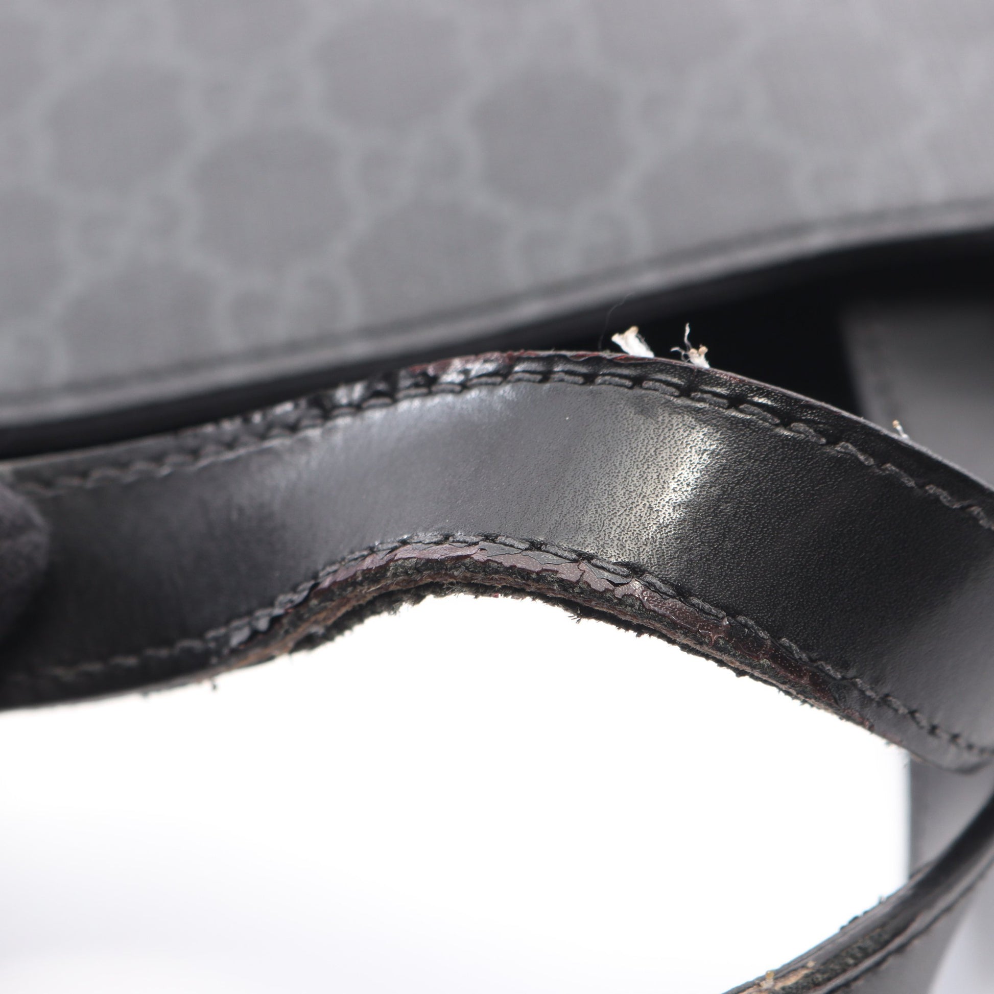 GGスプリーム ハンドバッグ トートバッグ PVC レザー ブラック グッチ バッグ GUCCI