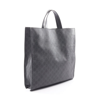 GGスプリーム ハンドバッグ トートバッグ PVC レザー ブラック グッチ バッグ GUCCI
