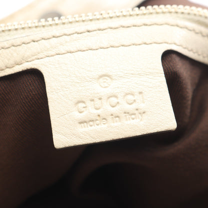 GGキャンバス ショルダーバッグ キャンバス レザー ベージュ アイボリー グッチ バッグ GUCCI