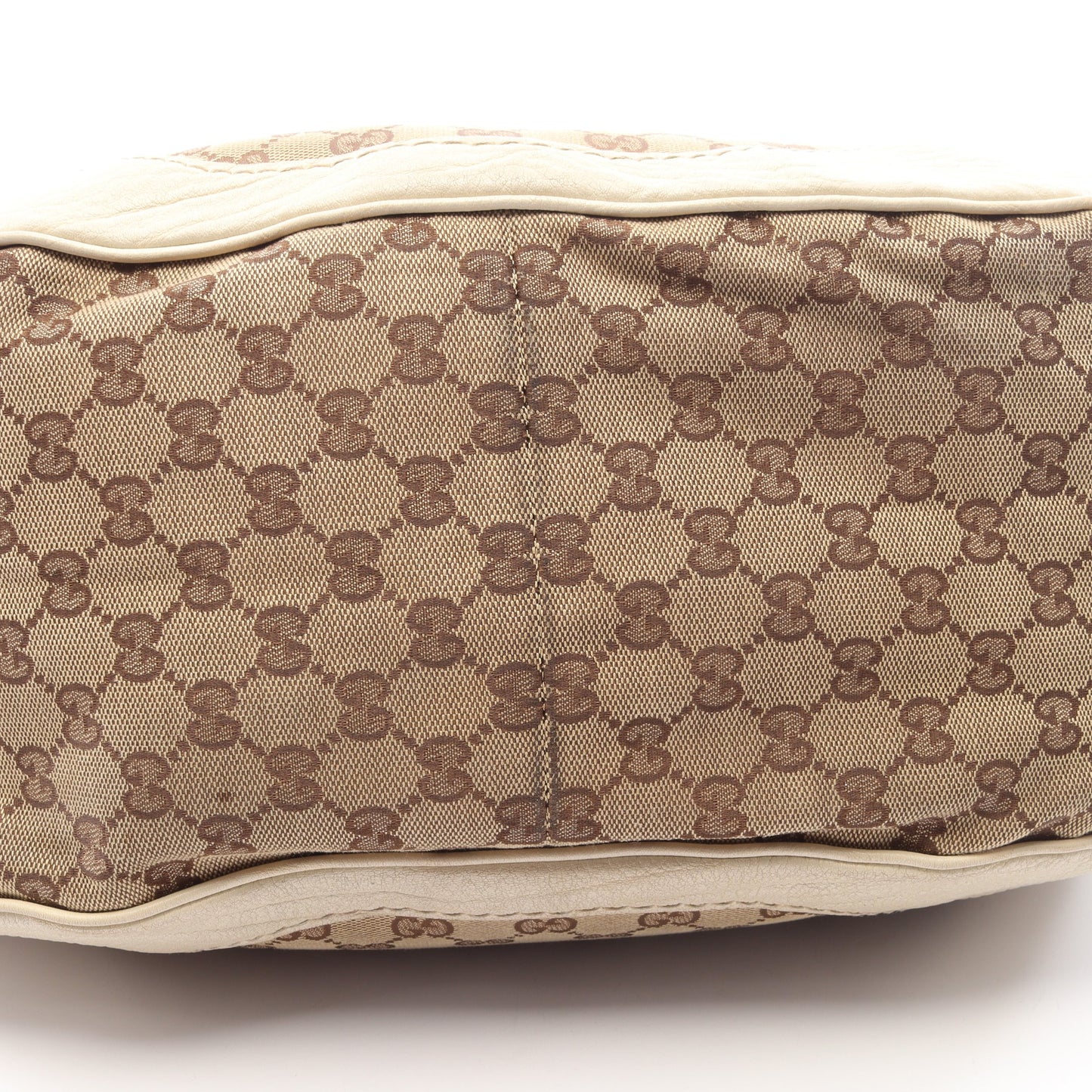 GGキャンバス ショルダーバッグ キャンバス レザー ベージュ アイボリー グッチ バッグ GUCCI