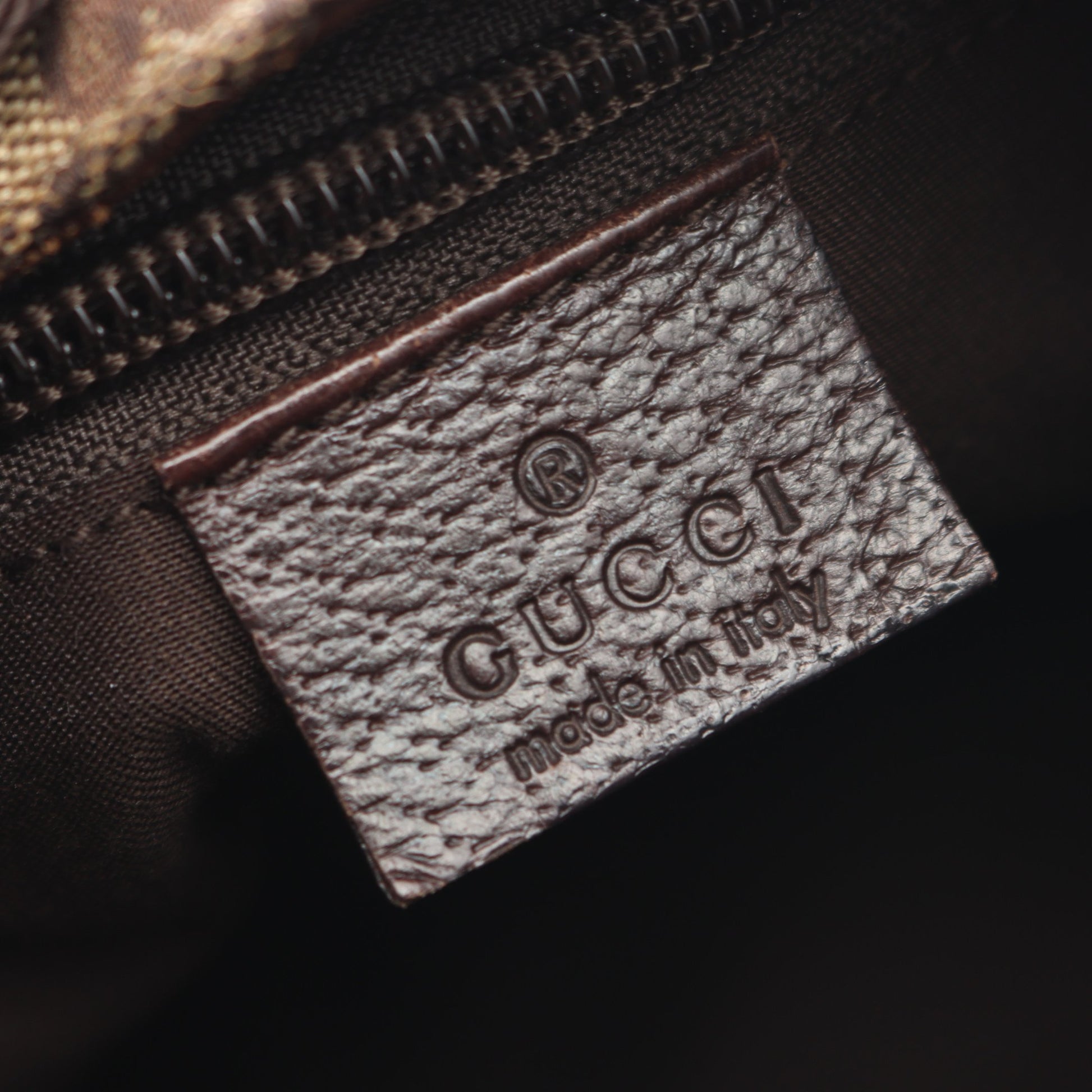 GGキャンバス ショルダーバッグ キャンバス レザー ベージュ ダークブラウン グッチ バッグ GUCCI