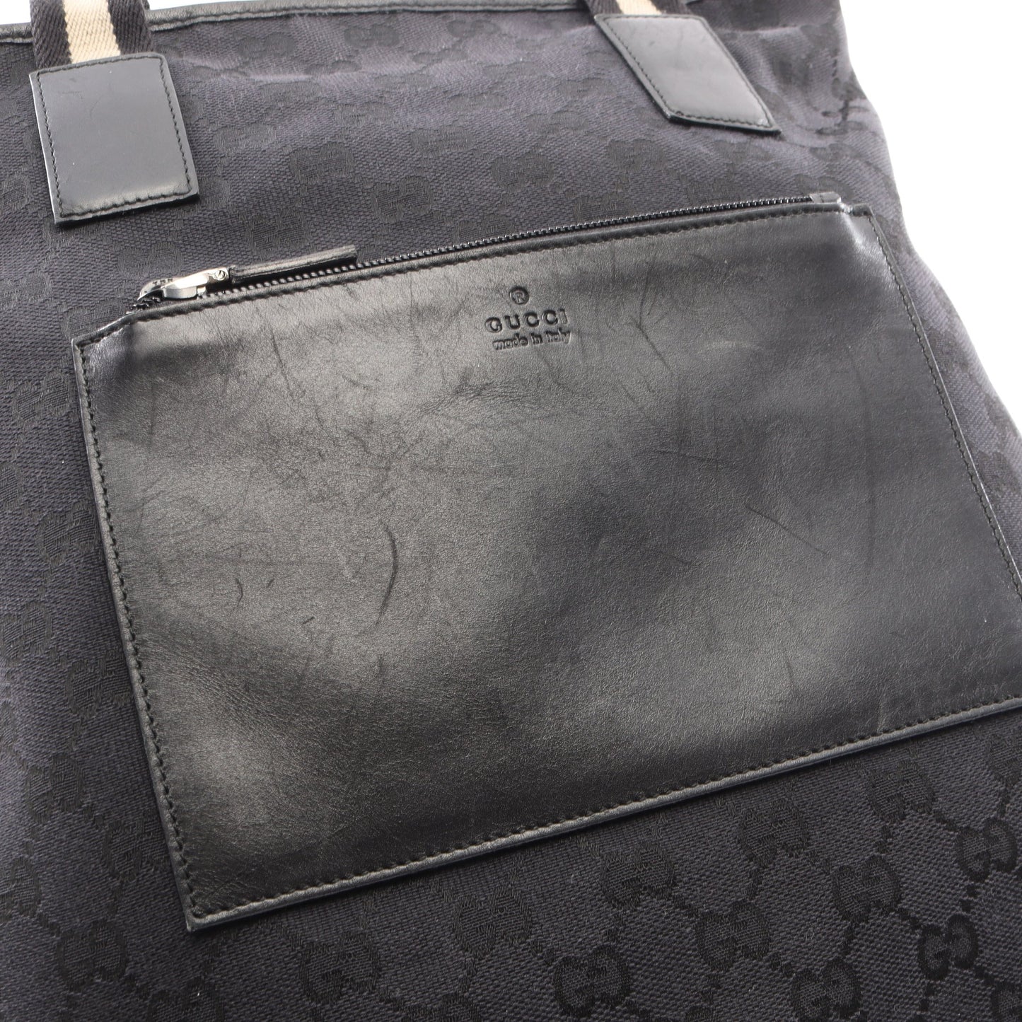 GGキャンバス ショルダーバッグ トートバッグ キャンバス レザー ブラック グッチ バッグ GUCCI