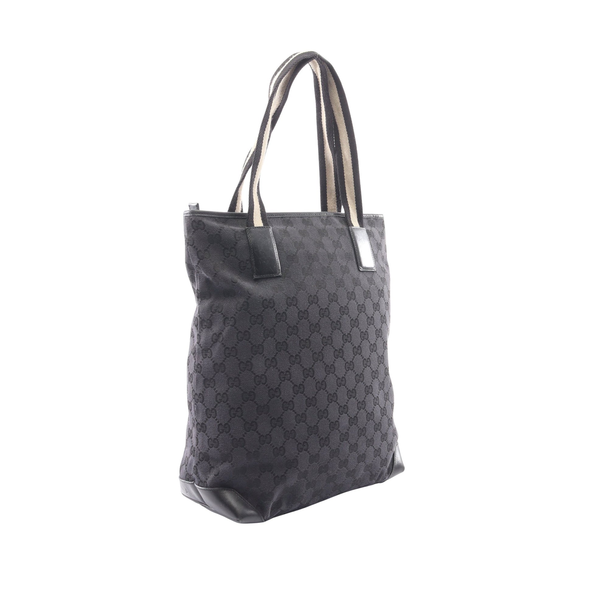 GGキャンバス ショルダーバッグ トートバッグ キャンバス レザー ブラック グッチ バッグ GUCCI