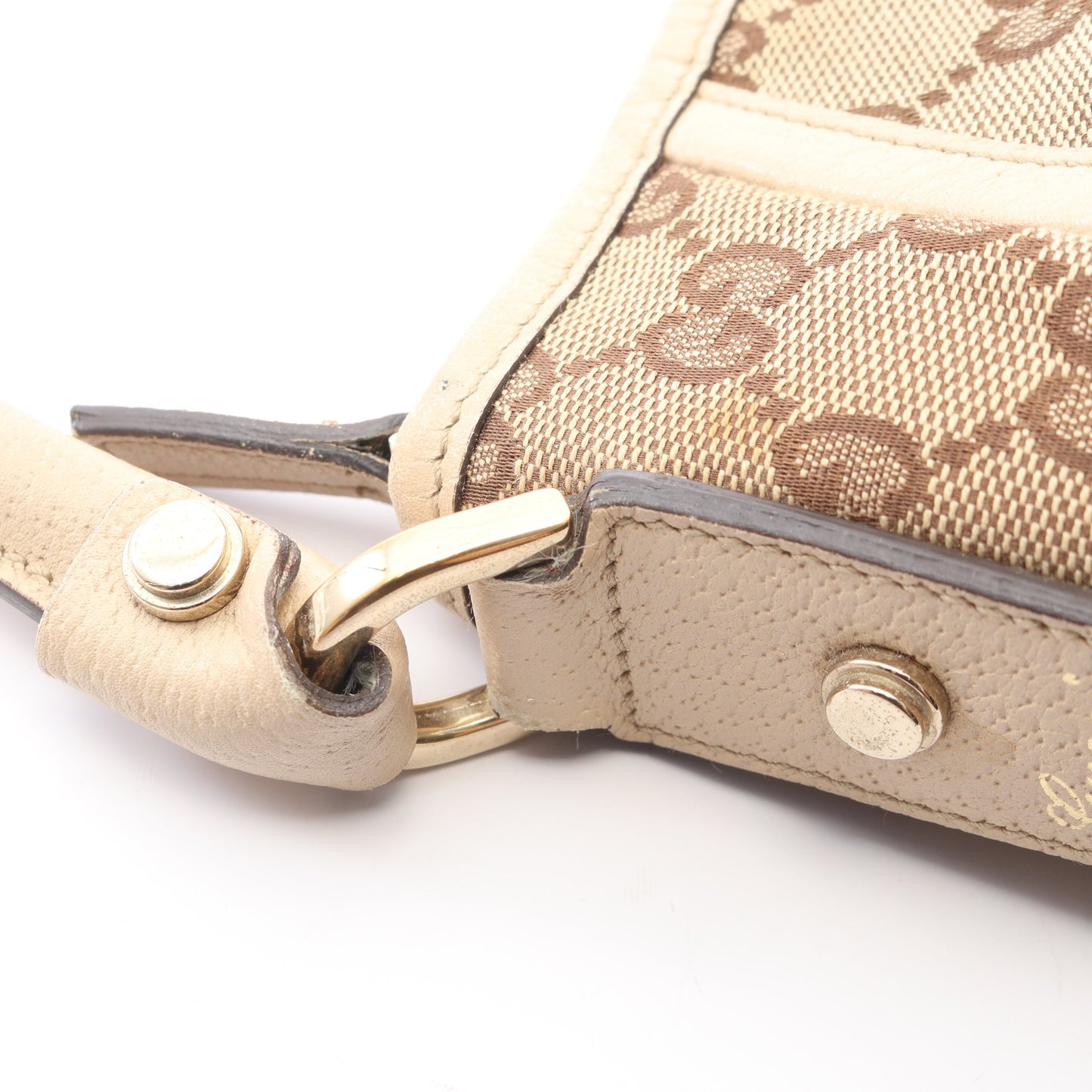 アビー ワンショルダーバッグ キャンバス レザー ベージュ グッチ バッグ GUCCI