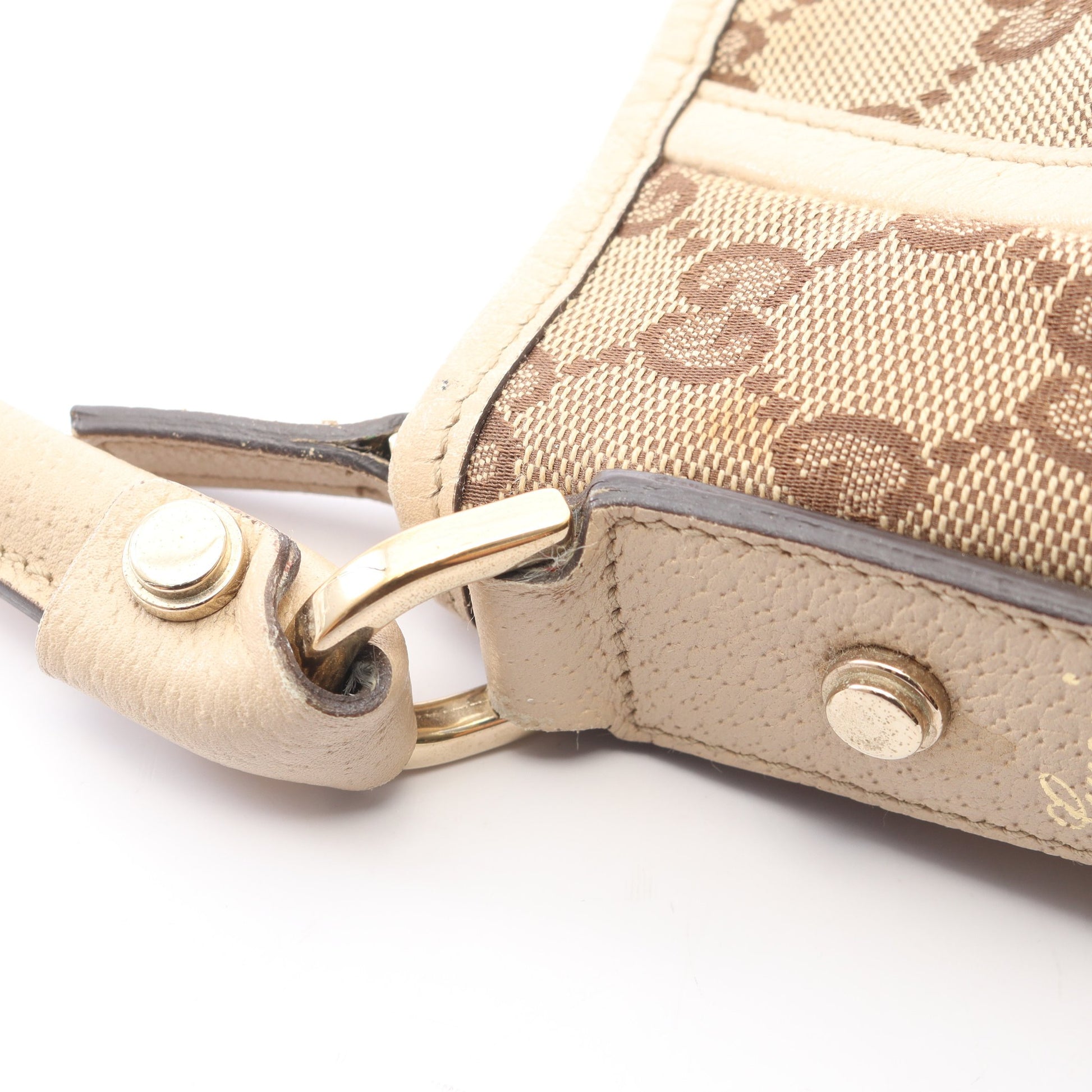 アビー ワンショルダーバッグ キャンバス レザー ベージュ グッチ バッグ GUCCI