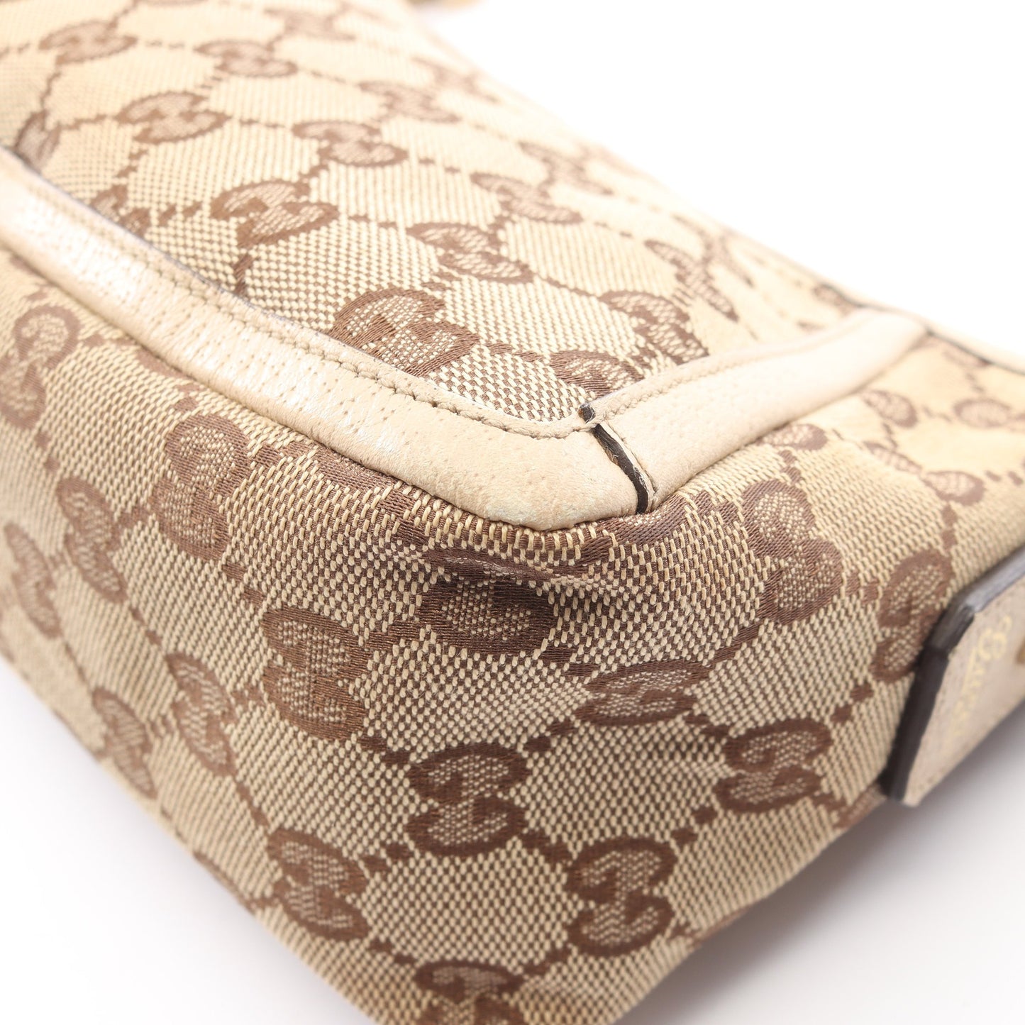 アビー ワンショルダーバッグ キャンバス レザー ベージュ グッチ バッグ GUCCI