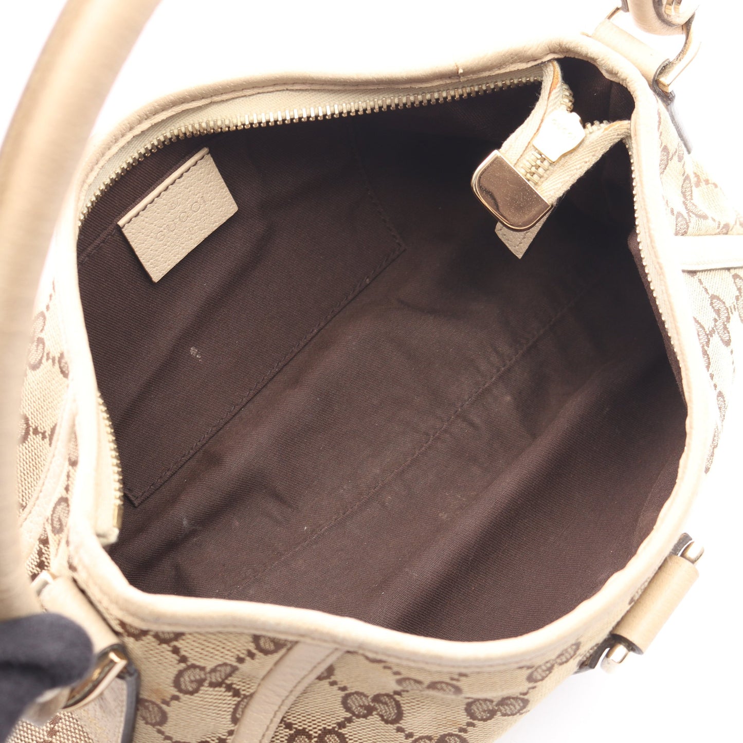 アビー ワンショルダーバッグ キャンバス レザー ベージュ グッチ バッグ GUCCI