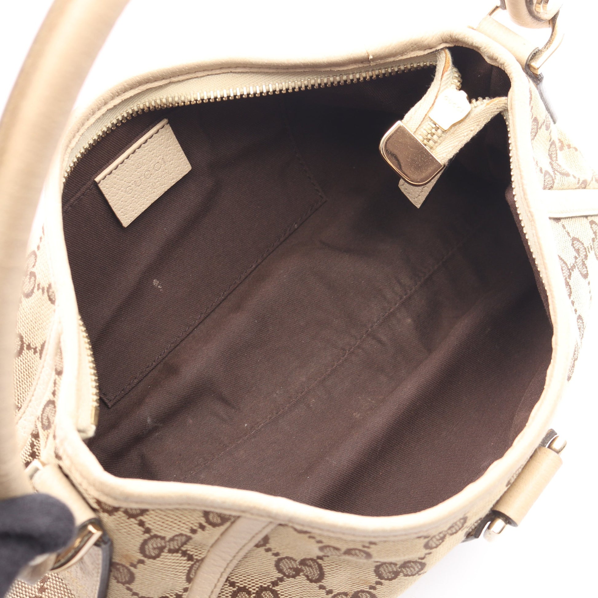 アビー ワンショルダーバッグ キャンバス レザー ベージュ グッチ バッグ GUCCI