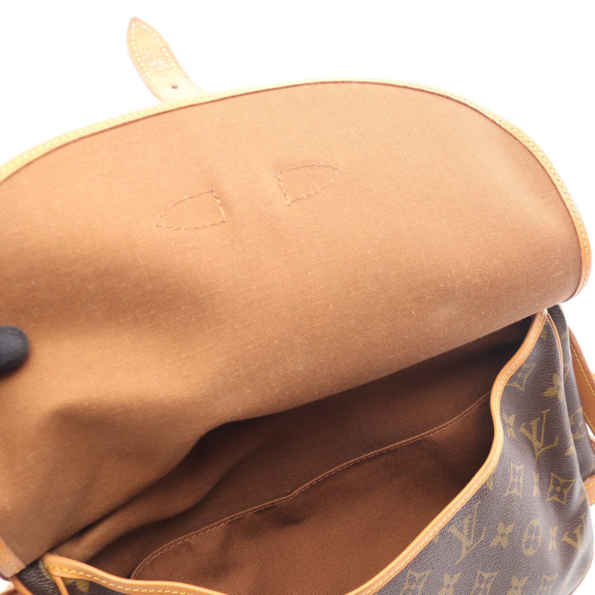 ソミュール30 モノグラム ショルダーバッグ PVC レザー ブラウン ルイヴィトン バッグ LOUIS VUITTON