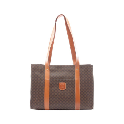 マカダム ショルダーバッグ トートバッグ PVC レザー ダークブラウン ライトブラウン セリーヌ バッグ CELINE