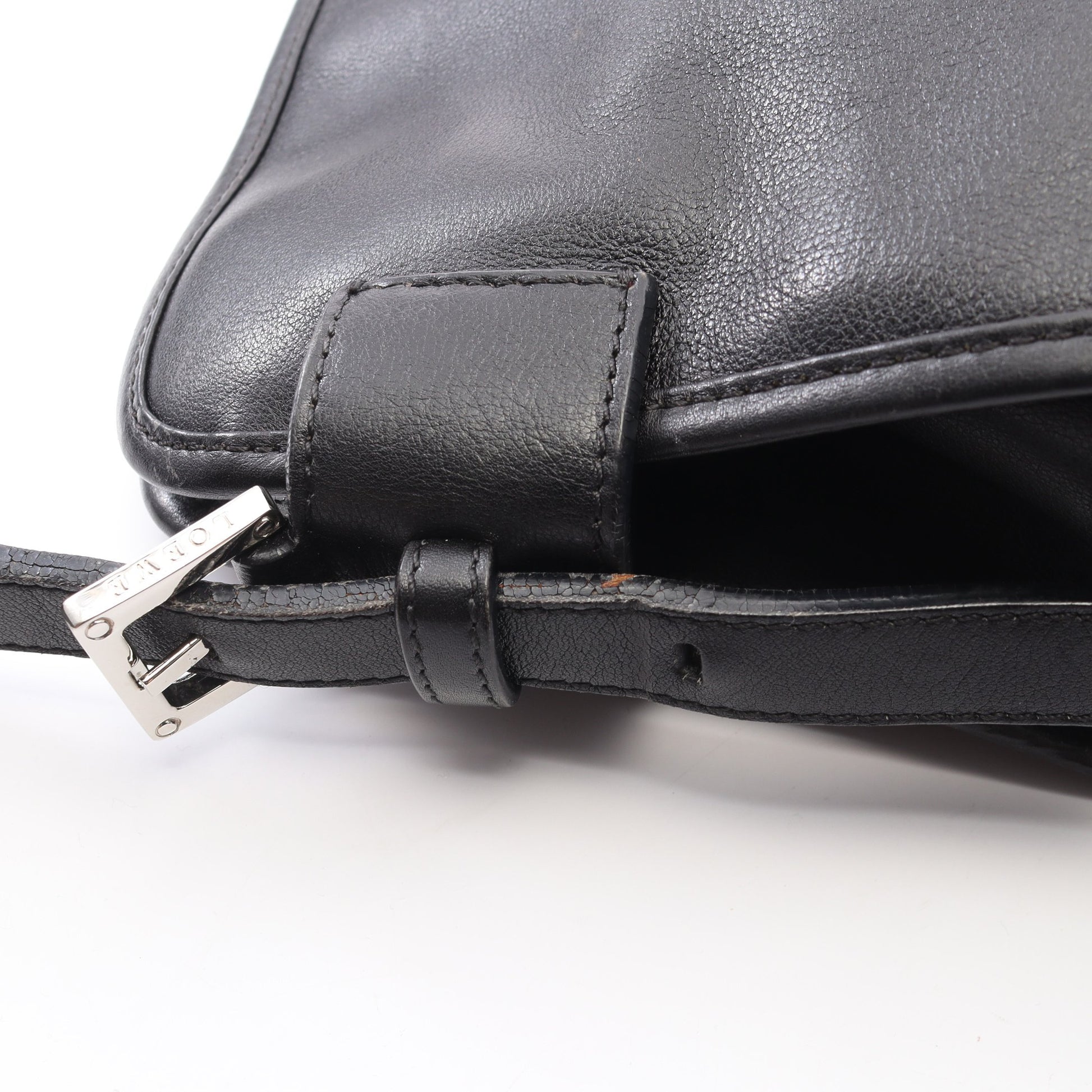 アナグラム ショルダーバッグ レザー ブラック ロエベ バッグ LOEWE